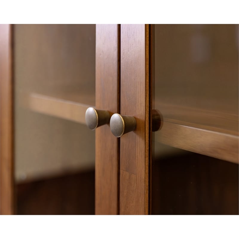 Scranton & Co Mid-Century Wood Dining Cabinet in Walnut Finish
