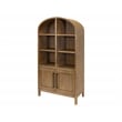 Scranton & Co Modern Wood Arched Display Cabinet in Brown with Shelves