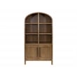 Scranton & Co Modern Wood Arched Display Cabinet in Brown with Shelves