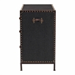 Scranton & Co Vintage Black Canvas Storage Cabinet with 4 Drawers