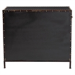 Scranton & Co Vintage Black Canvas Storage Cabinet with 4 Drawers