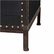 Scranton & Co Vintage Black Canvas Storage Cabinet with 4 Drawers