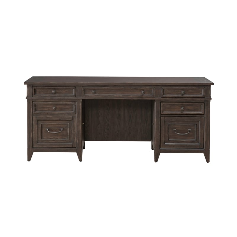 Scranton & Co Paradise Valley Executive Credenza in Saddle Brown