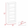 Scranton & Co Melbourne 5-Shelf Bookcase in Black Wengue Finish