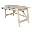 Scranton & Co Serendipity Wood Desk with 2 Drawers in Unfinished