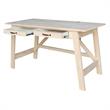 Scranton & Co Serendipity Wood Desk with 2 Drawers in Unfinished