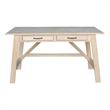 Scranton & Co Serendipity Wood Desk with 2 Drawers in Unfinished