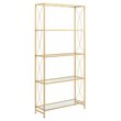 Scranton & Co 5-Shelf Alloy Steel Etagere Bookcase in Gold
