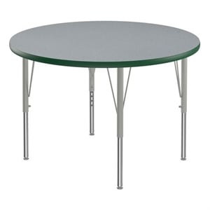 Scranton & Co 36&quot Round Adjustable Activity Table in Gray/Green