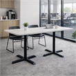 Scranton & Co Bonded Leather Office Chair in Black with Adjustable Height