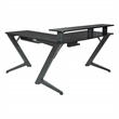 Scranton & Co L-Shape Gaming Desk with Carbon Top and Matte Black Frame