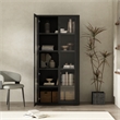 Scranton & Co Modern 5-Shelf Bookcase Cabinet in Black 38
