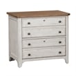 Scranton & Co White Lateral File Cabinet with Locking Drawers