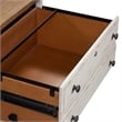 Scranton & Co White Lateral File Cabinet with Locking Drawers