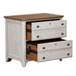 Scranton & Co White Lateral File Cabinet with Locking Drawers
