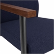 Scranton & Co Guest Chair with Navy Blue Upholstery and Steel Frame