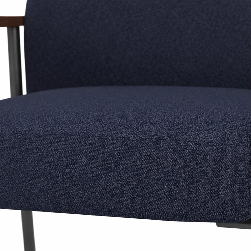 Scranton & Co Guest Chair with Navy Blue Upholstery and Steel Frame