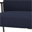 Scranton & Co Guest Chair with Navy Blue Upholstery and Steel Frame