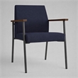 Scranton & Co Guest Chair with Navy Blue Upholstery and Steel Frame