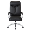 Scranton & Co Executive Faux Leather Chair in Black with Chrome Accents