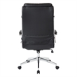 Scranton & Co Executive Faux Leather Chair in Black with Chrome Accents