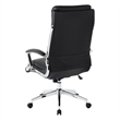 Scranton & Co Executive Faux Leather Chair in Black with Chrome Accents