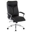 Scranton & Co Executive Faux Leather Chair in Black with Chrome Accents
