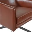 Scranton & Co Faux Leather Guest Chair in Saddle Brown