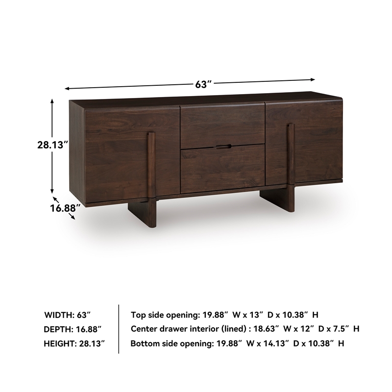 Scranton & Co Wood Accent Cabinet in Medium Brown Finish