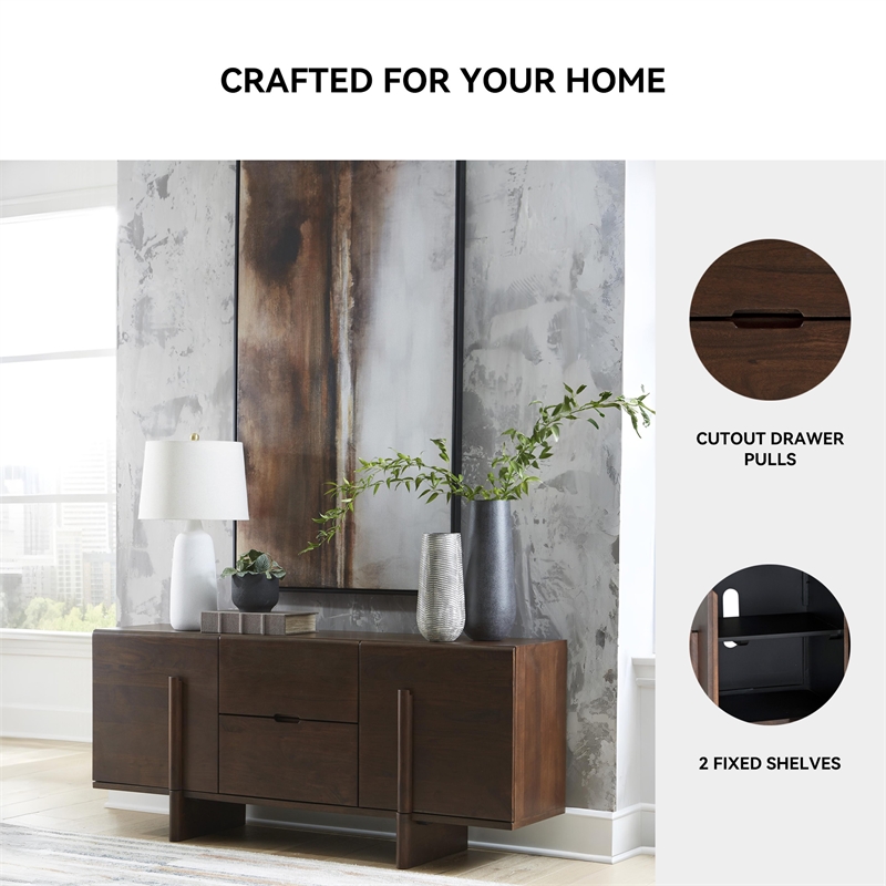 Scranton & Co Wood Accent Cabinet in Medium Brown Finish