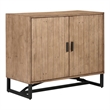Scranton & Co 2-Door Cabinet with Reclaimed Pine in Brown Finish