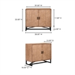 Scranton & Co 2-Door Cabinet with Reclaimed Pine in Brown Finish