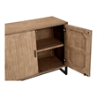 Scranton & Co 2-Door Cabinet with Reclaimed Pine in Brown Finish