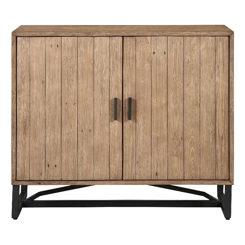 Scranton & Co 2-Door Cabinet with Reclaimed Pine in Brown Finish
