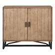 Scranton & Co 2-Door Cabinet with Reclaimed Pine in Brown Finish