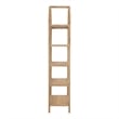Scranton & Co 5-Shelf Wooden Bookcase with Arched Design in Natural