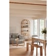 Scranton & Co 5-Shelf Wooden Bookcase with Arched Design in Natural