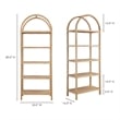 Scranton & Co 5-Shelf Wooden Bookcase with Arched Design in Natural