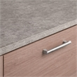 Scranton & Co Brown Oak Faux Concrete File Cabinet with Stainless Steel Legs