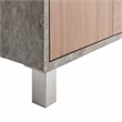 Scranton & Co Brown Oak Faux Concrete File Cabinet with Stainless Steel Legs