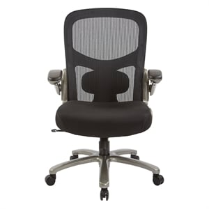 Scranton & Co Black Mesh Executive Chair with Lumbar Support