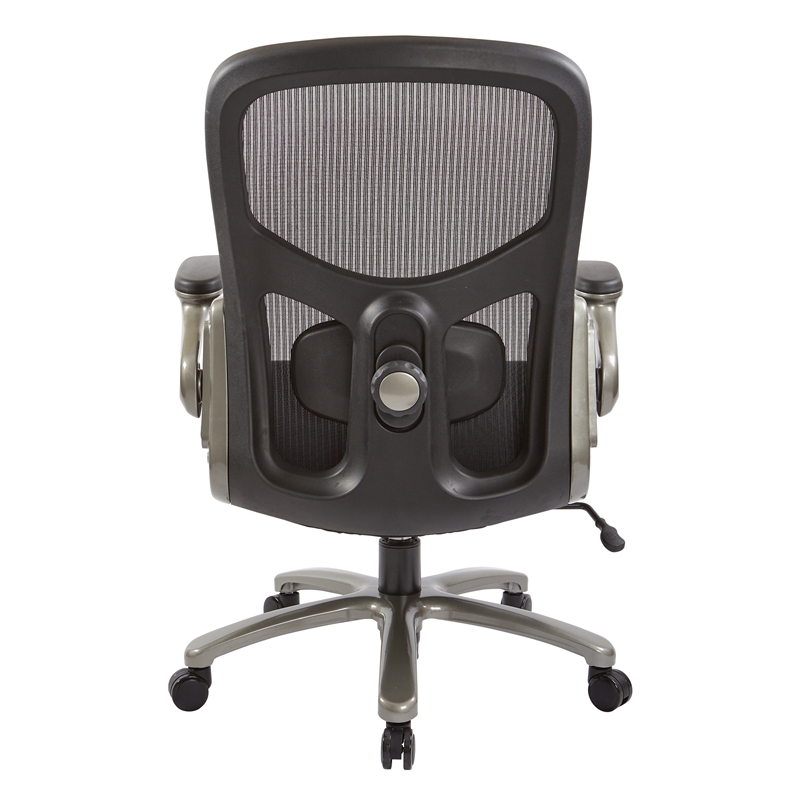 Scranton & Co Black Mesh Executive Chair with Lumbar Support
