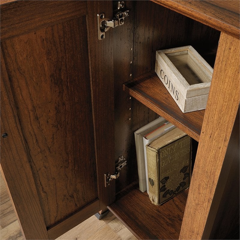 Scranton & Co Engineered Wood Computer Desk with Storage in Washington Cherry