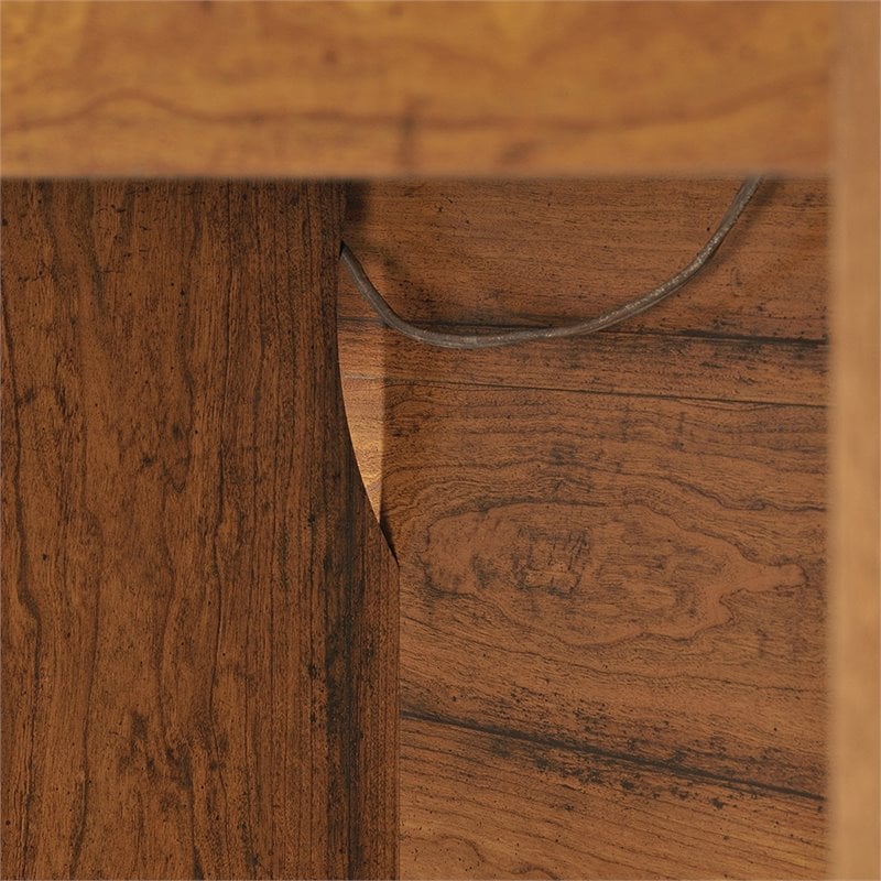Scranton & Co Engineered Wood Computer Desk with Storage in Washington Cherry