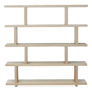 Scranton & Co White Oak Natural Shelf with Five Levels of Storage