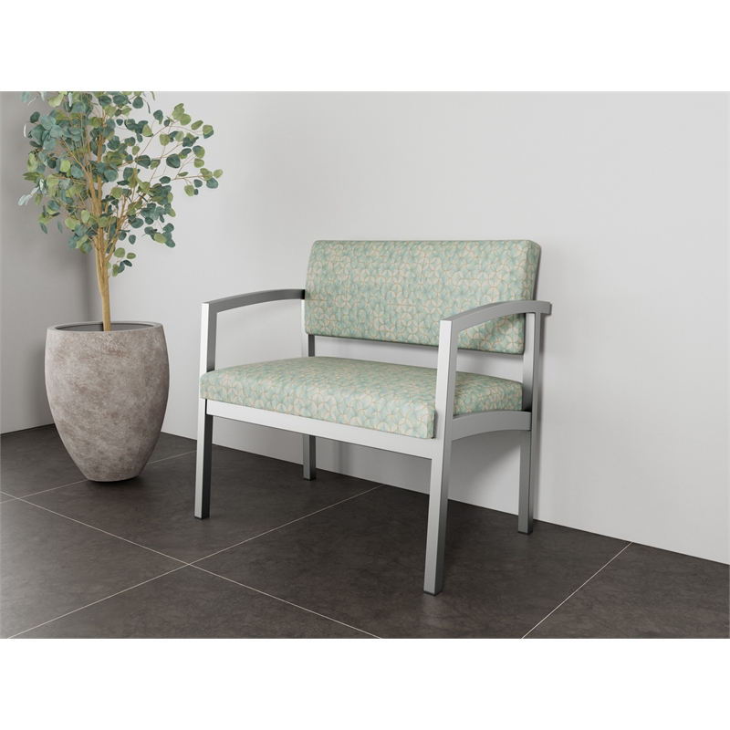 Scranton & Co Steel Bariatric Guest Chair with Green Upholstery