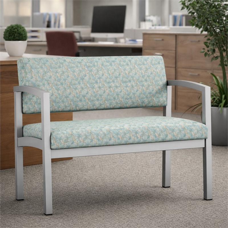 Scranton & Co Steel Bariatric Guest Chair with Green Upholstery