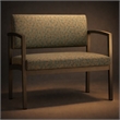 Scranton & Co Steel Bariatric Guest Chair with Green Upholstery