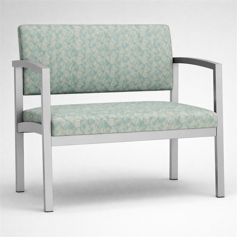 Scranton & Co Steel Bariatric Guest Chair with Green Upholstery