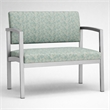 Scranton & Co Steel Bariatric Guest Chair with Green Upholstery